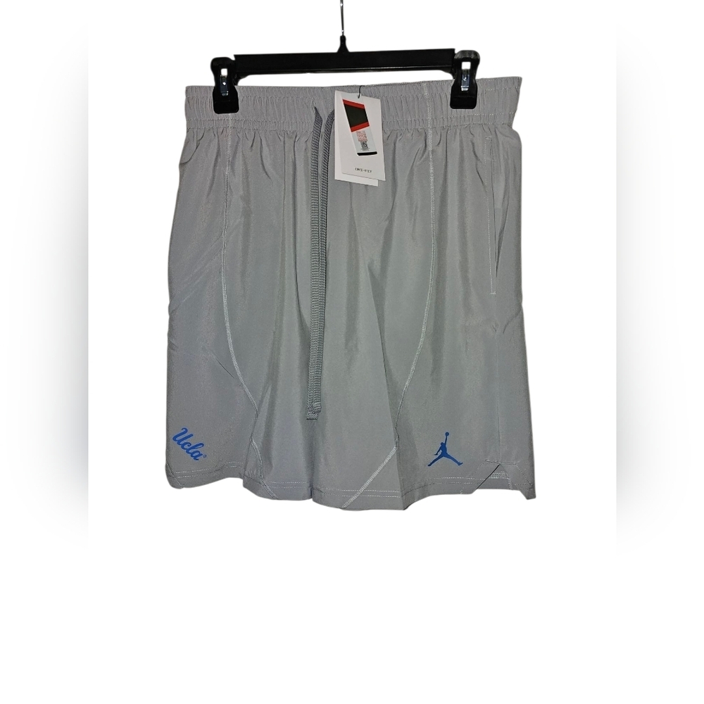 Nike Jordan NCAA UCLA Bruins Football Dri-Fit Shorts Mens Sz L Grey DQ9917-007